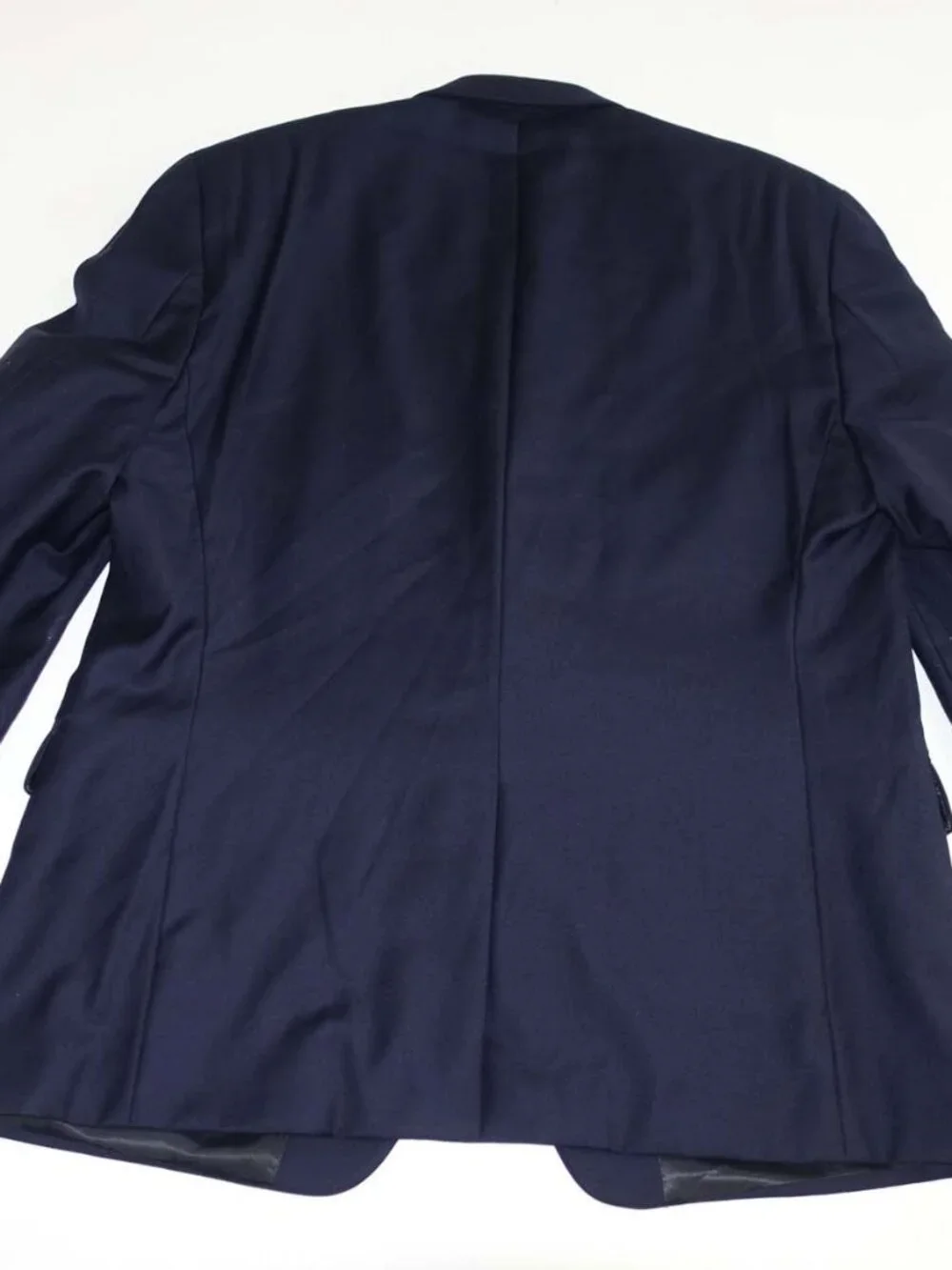 Lauren Ralph Lauren Men's Suit Jacket Size 44 Short Navy Blue 100% Wool Blazer